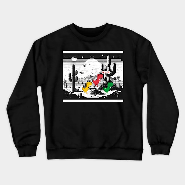 Pixelated T-Rex chrome Game no internet Crewneck Sweatshirt by Choc7.YT